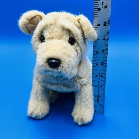 Russ Berrie Brown Pugsley Plush 9 Inch Puppy Dog 1988 Vintage Stuffed Animal - Picture 7 of 8